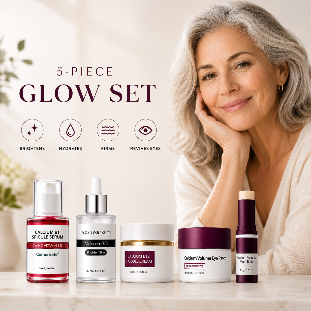 Calcium Daily Care Skin Set with Calcium Multi Balm Stick
